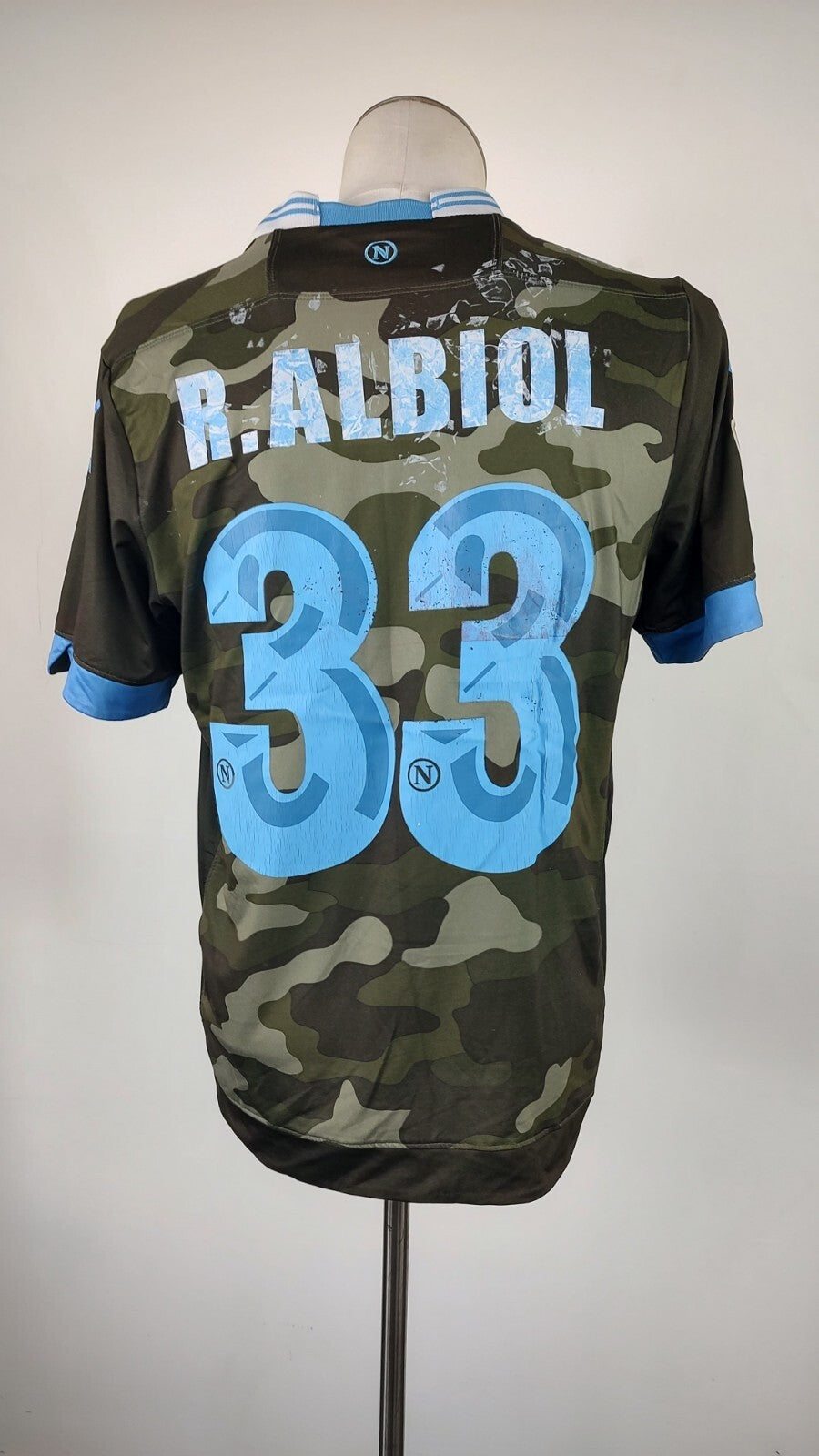 MACRON NAPOLI R. ALBIOL N 33 MAGLIA CALCIO UOMO Tg M TRIKOT JERSEY 2013/14