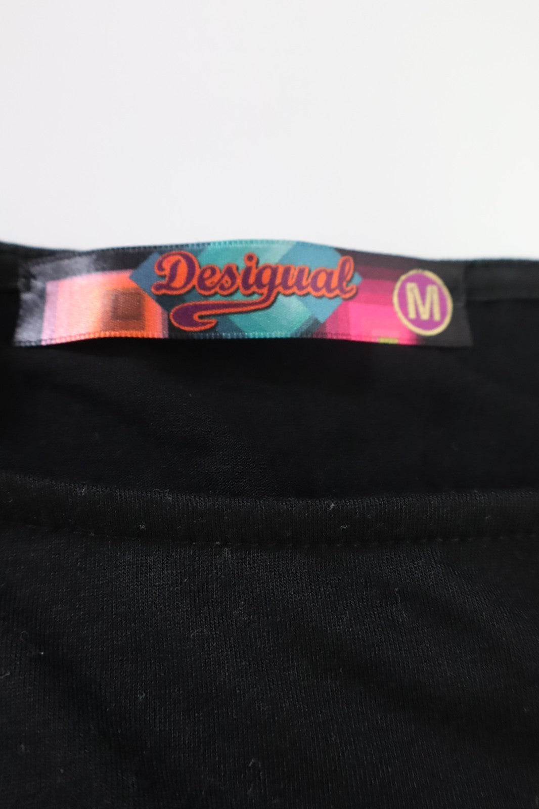 DESIGUAL MAGLIA DONNA TG. M WOMAN CASUAL VINTAGE T-SHIRT TOP VISCOSA