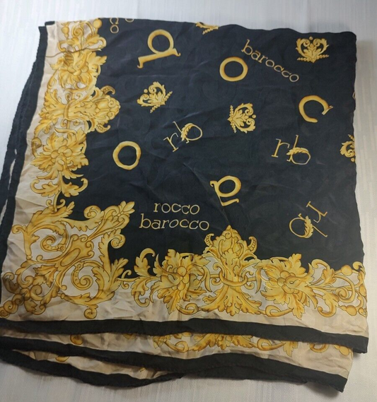 ROCCOBAROCCO FOULARD 100% SILK SETA SCARVES SCARF SQUARE MADE IN ITALY