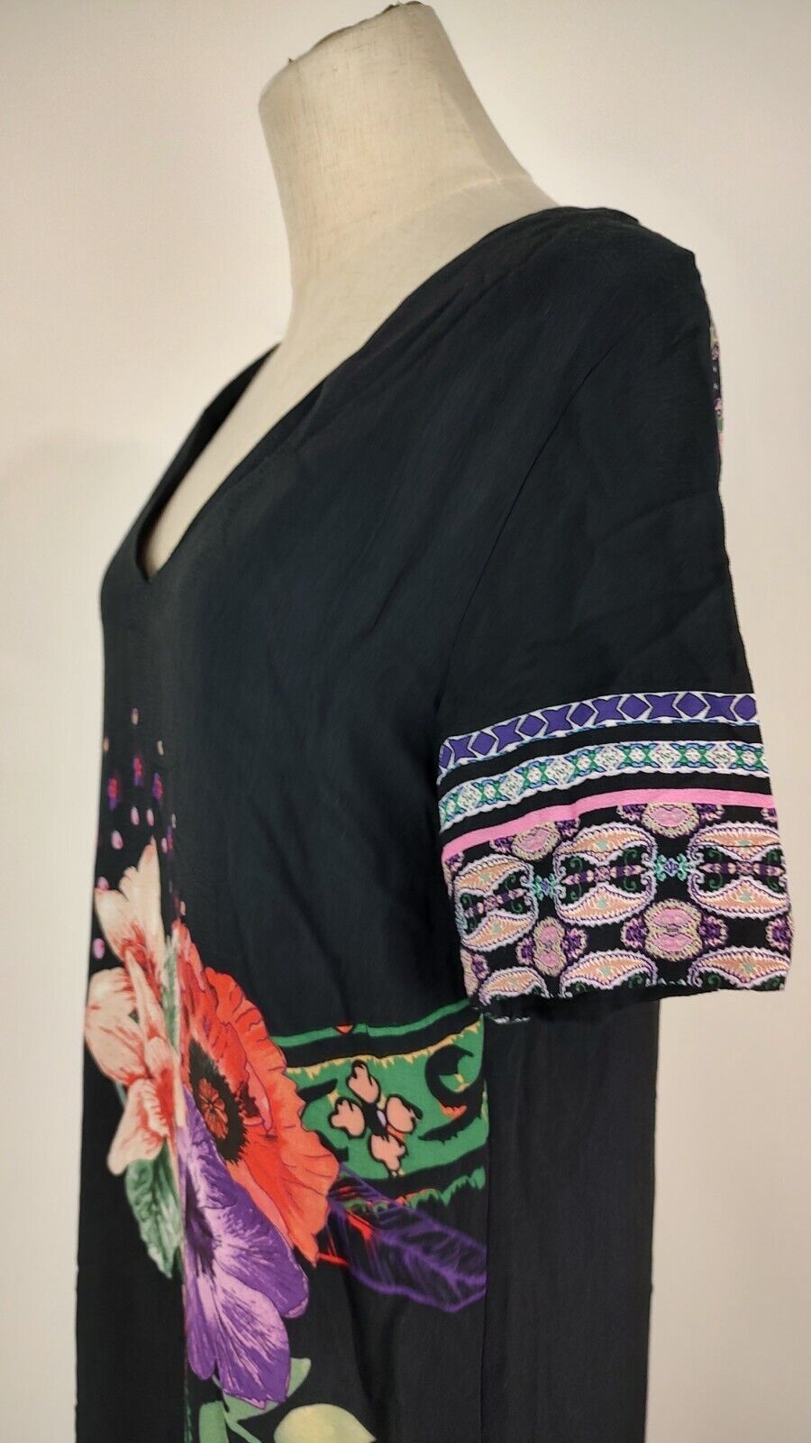 DESIGUAL VESTITO DONNA TG. 42 WOMAN CASUAL VINTAGE DRESS