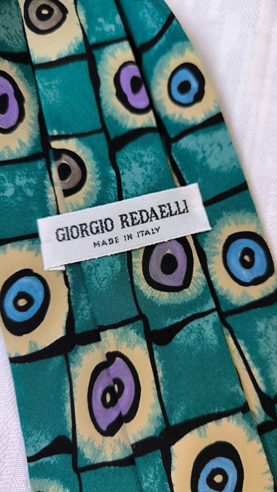GIORGIO REDAELLI  100% SILK TIE SETA CRAVATTA NECKTIE MADE IN ITALY