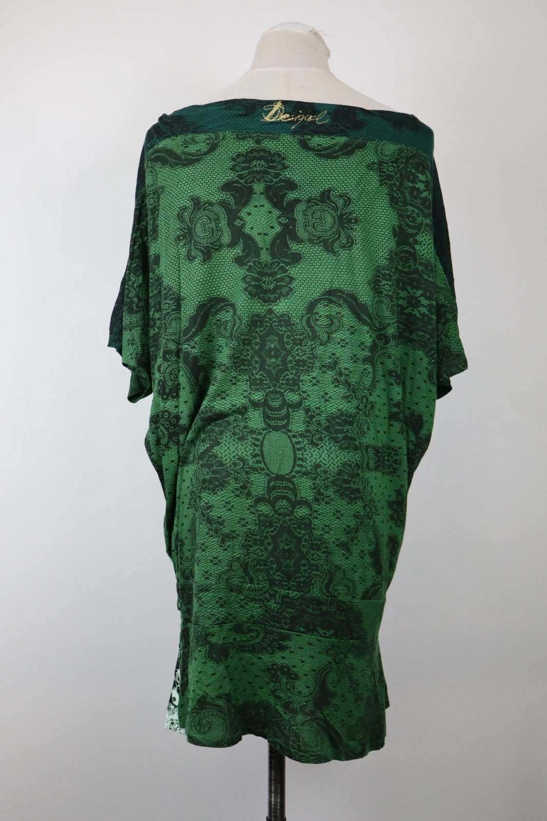 DESIGUAL VESTITO DONNA TG. L WOMAN CASUAL VINTAGE DRESS ABITO COTONE