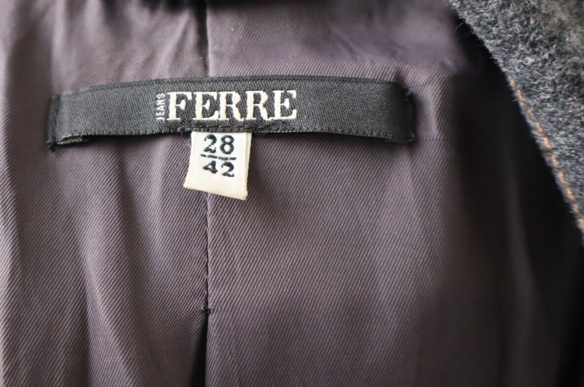 FERRE JEANS CAPPOTTO GIACCA DONNA 28 42 WOMAN WOOL COAT JACKET CASUAL VINTAGE