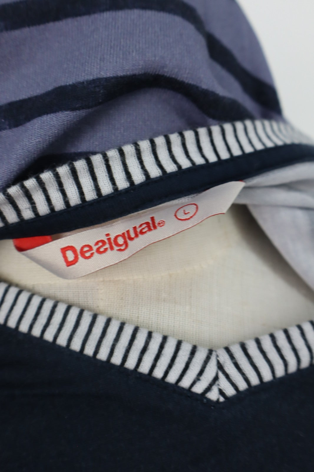 DESIGUAL MAGLIA DONNA TG. L WOMAN CASUAL VINTAGE T-SHIRT  TOP CANOTTA COTONE