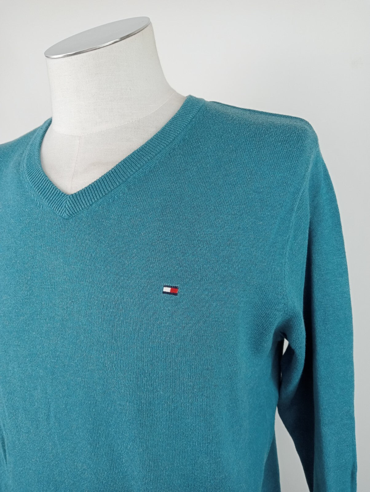 TOMMY HILFIGER MAGLIONE COTONE VINTAGE UOMO Tg. M MAN SWEATER CASUAL MADE ITALY