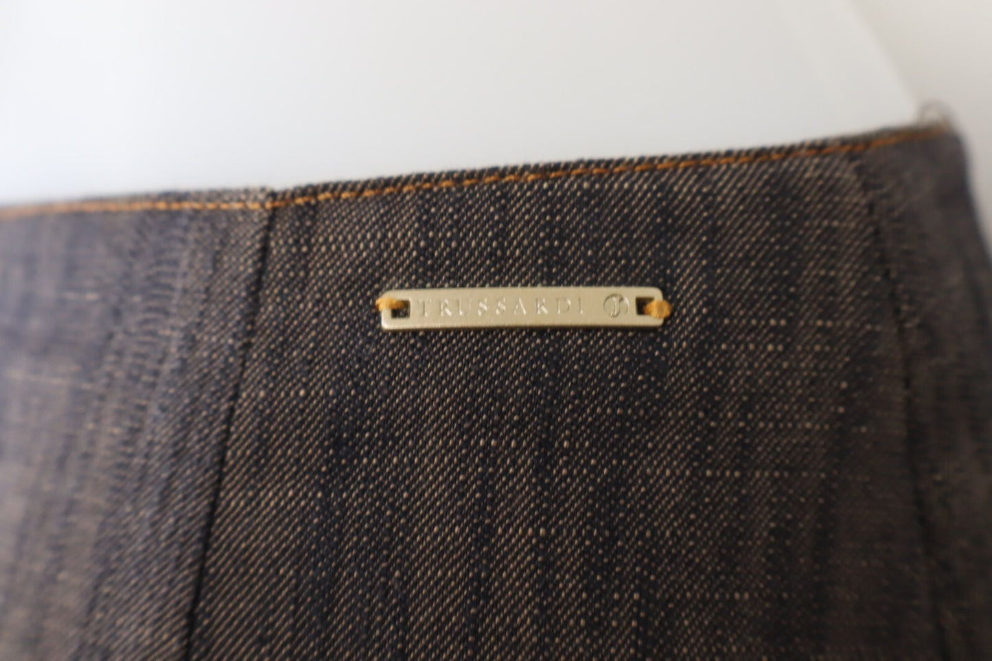 TRUSSARDI JEANS GONNA DONNA WOMAN SKIRT Tg. 40 CASUAL VINTAGE COTONE