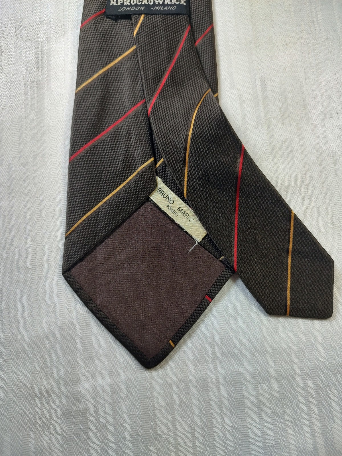 PROCHOWNICK 100% SILK TIE SETA CRAVATTA NECKTIE MADE IN ITALIA CLASSIC