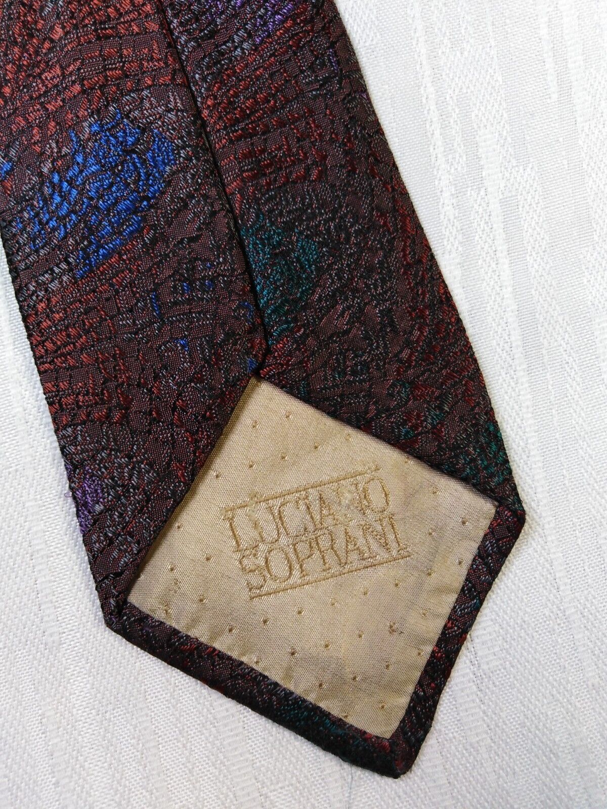 LUCIANO SOPRANI 100% SILK TIE SETA CRAVATTA NECKTIE MADE IN ITALY