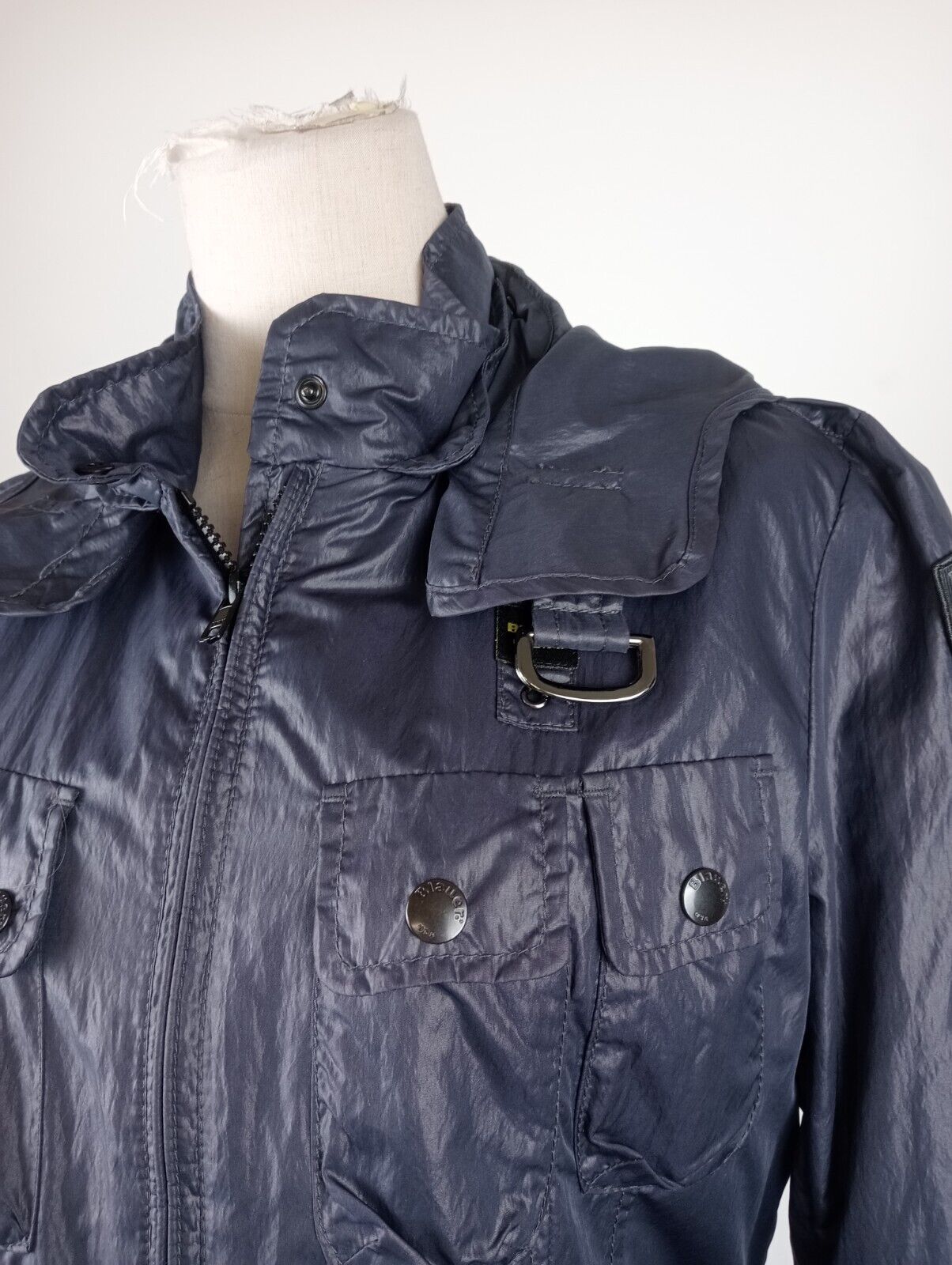BLAUER GIUBBINO LEGGERO IMPERMEABILE DONNA Tg L WOMAN JACKET CASUAL VINTAGE