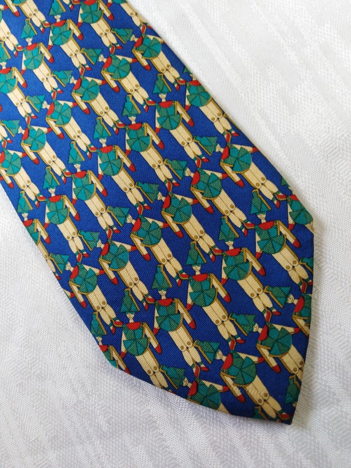 NAZARENO GABRIELLI 100% SETA SILK TIE CRAVATTA NECKTIE ITALY VINTAGE SELF TIPPED