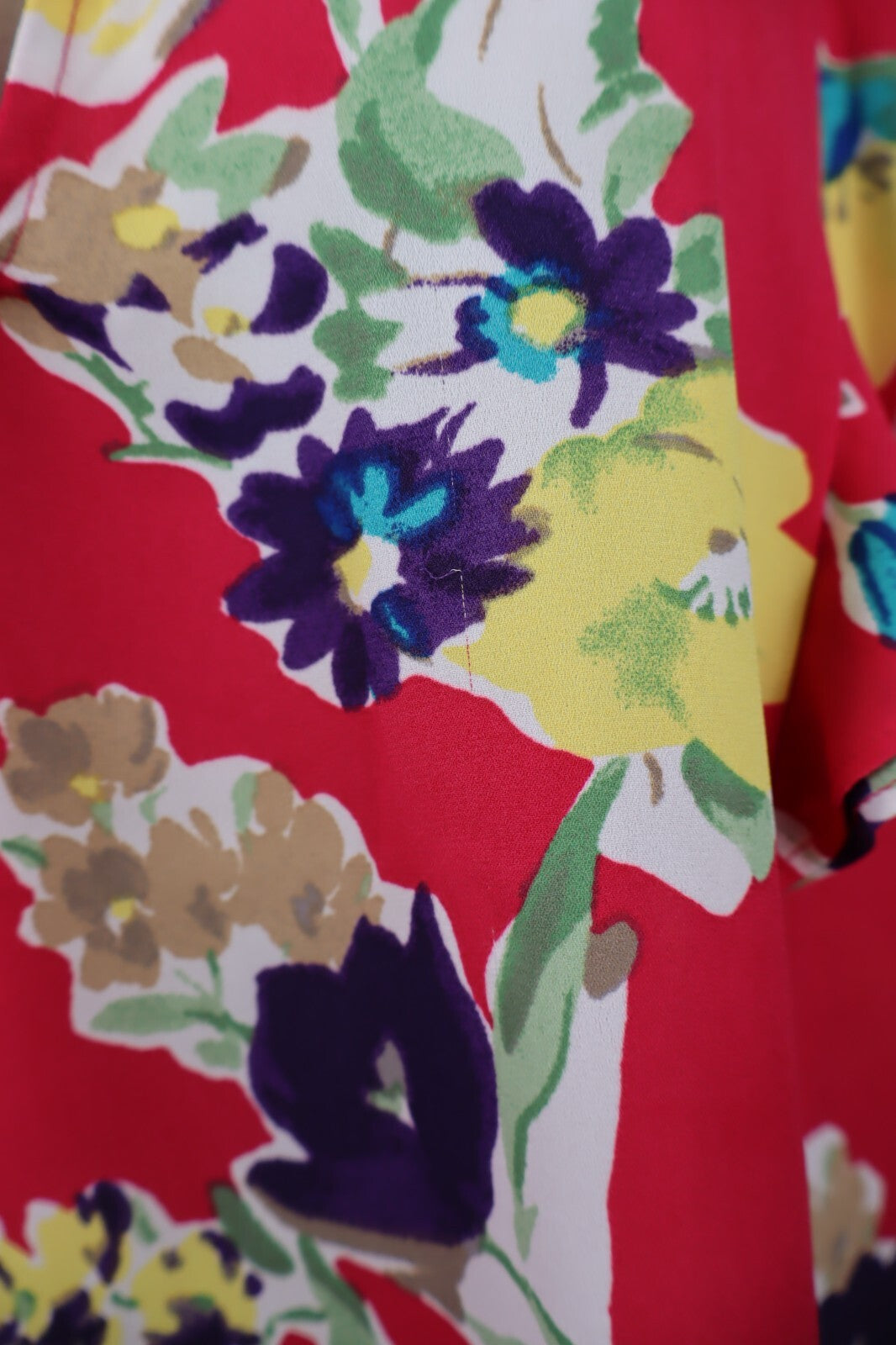 RALPH LAUREN MAGLIA DONNA TG. L WOMAN CASUAL T-SHIRT VINTAGE FLOREALE NYLON