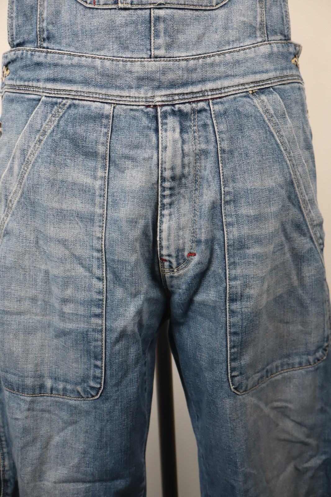 ENERGIE SALOPETTE JEANS MAN DENIM Tg. W31 COTONE CASUAL VINTAGE UOMO
