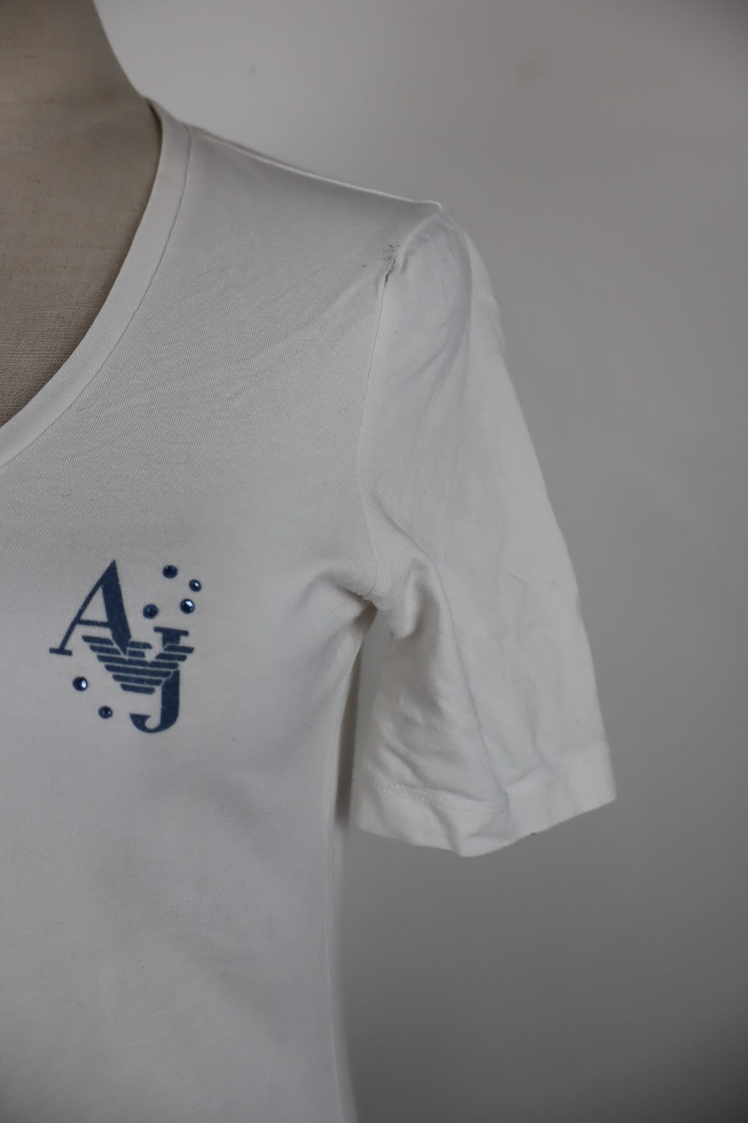 AJ ARMANI JEANS MAGLIA DONNA TG. 38 WOMAN CASUAL VINTAGE T-SHIRT COTONE COTTON