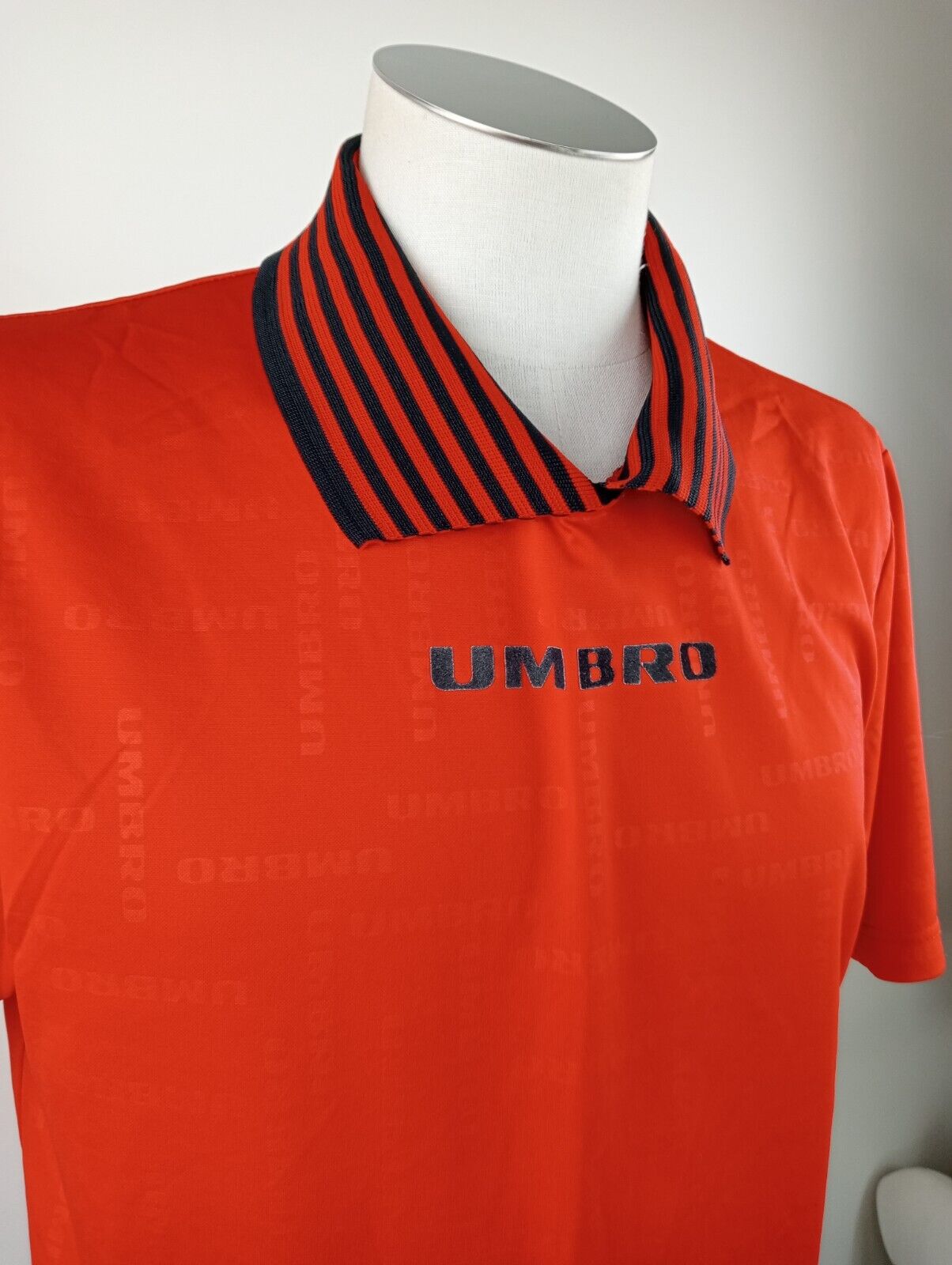 UMBRO MAGLIA CALCIO TRIKOT UOMO Tg L SOCCER JERSEY VINTAGE
