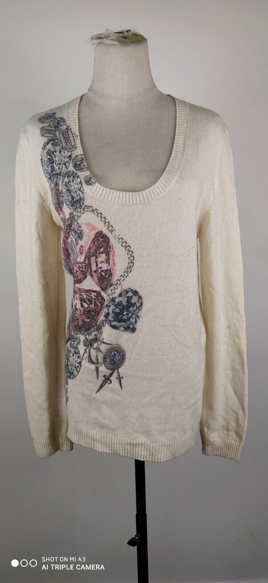 CESARE PACIOTTI 4US MAGLIONE DONNA Tg. 46 WOMAN CASUAL SWEATER LANA CASHMERE