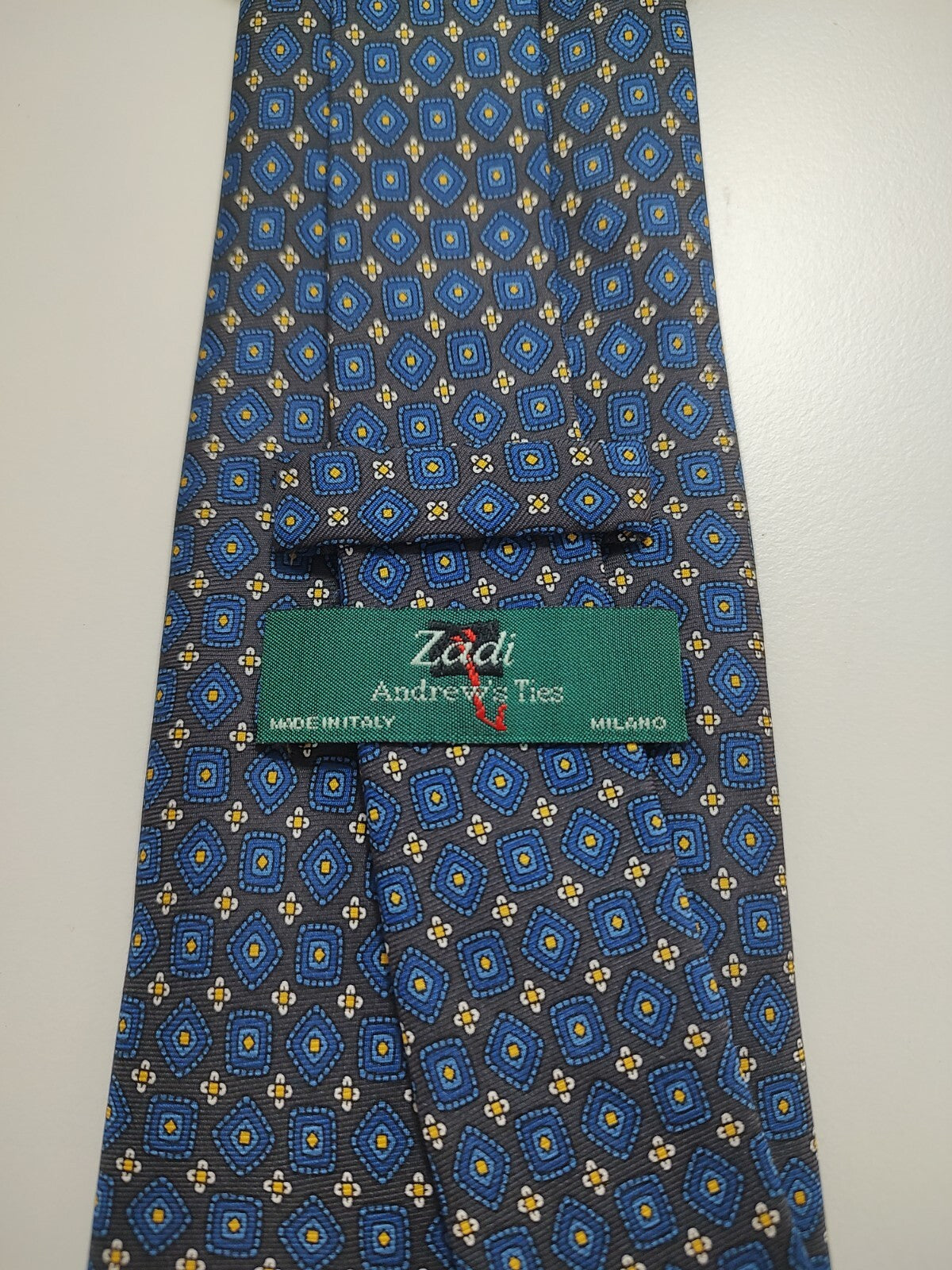 ANDREW'S 100% SILK TIE SETA CRAVATTA NECKTIE MADE IN ITALY CLASSIC SELF TIPPED