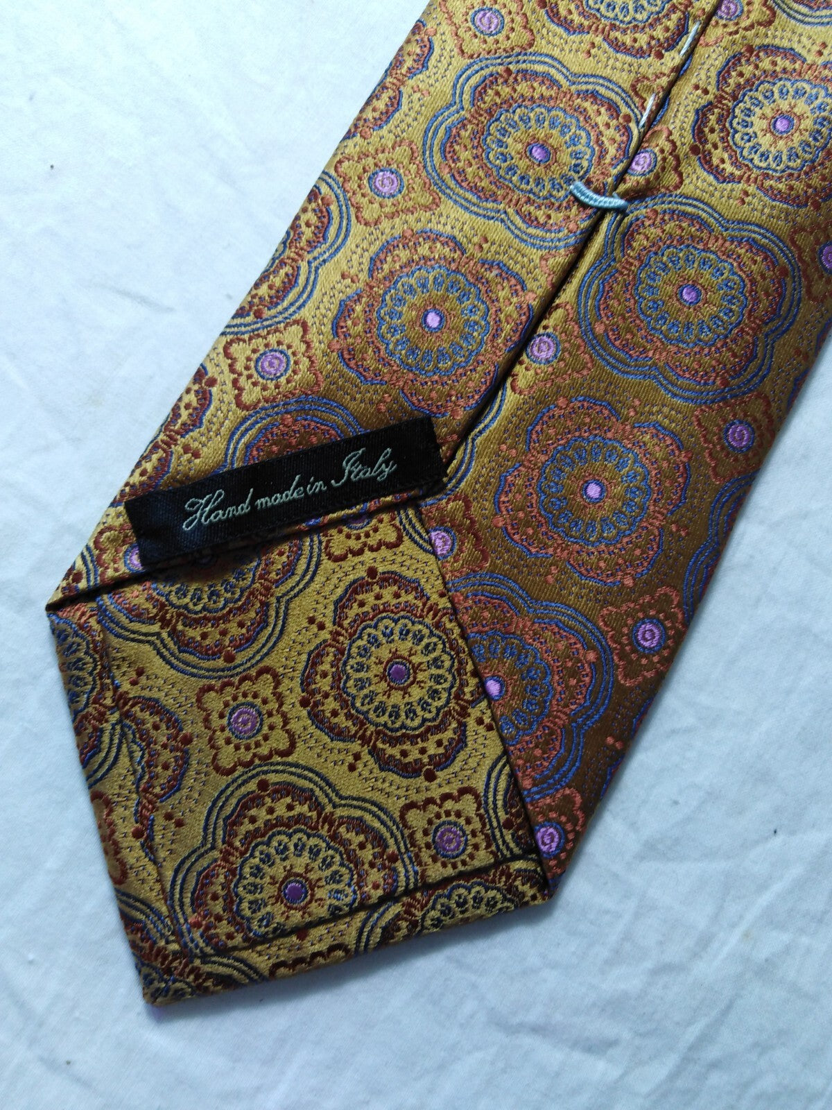 GENESIS LUXE 100% SILK TIE SETA CRAVATTA SELF TIPPED NECKTIE MADE IN ITALY