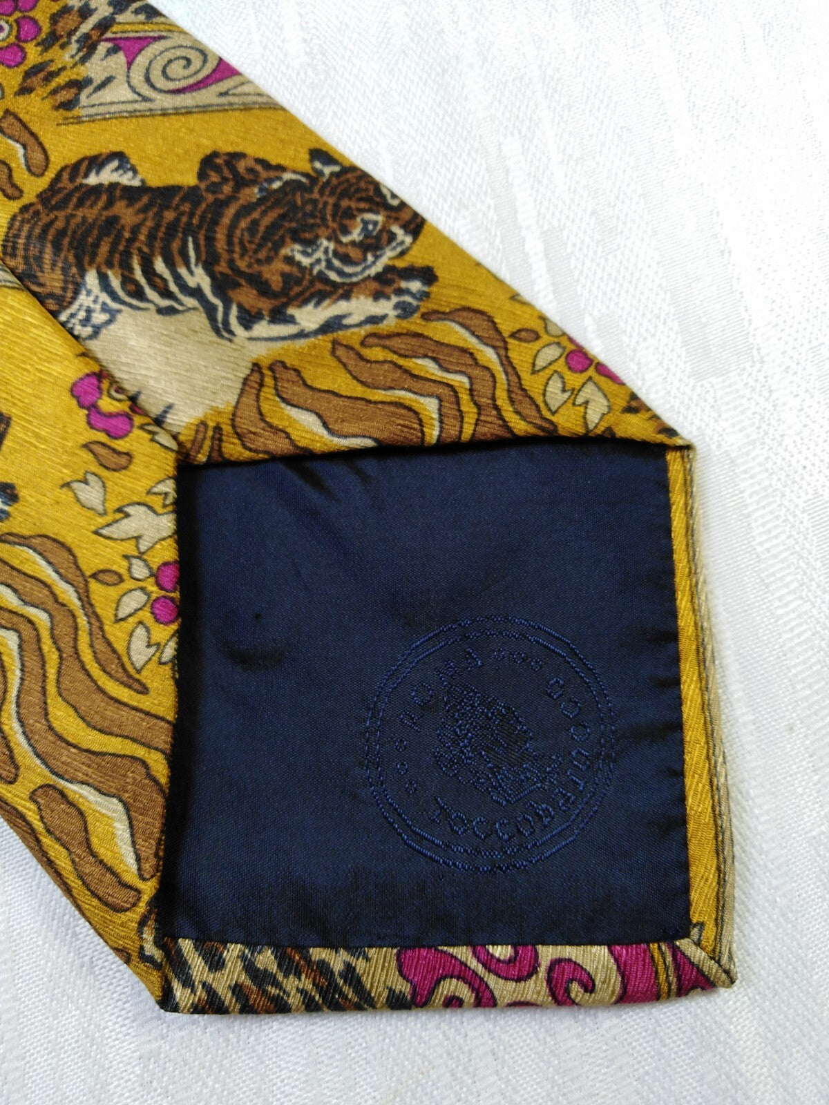 ROCCOBAROCCO 100%  SILK TIE SETA CRAVATTA NECKTIE MADE IN ITALY