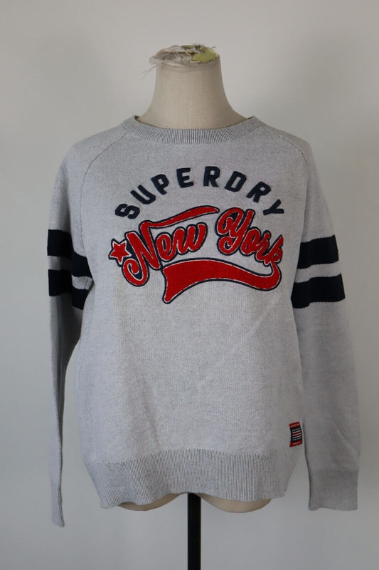 SUPERDRY DONNA Tg L WOMAN CASUAL VINTAGE SPORT SWEATSHIRT COTONE