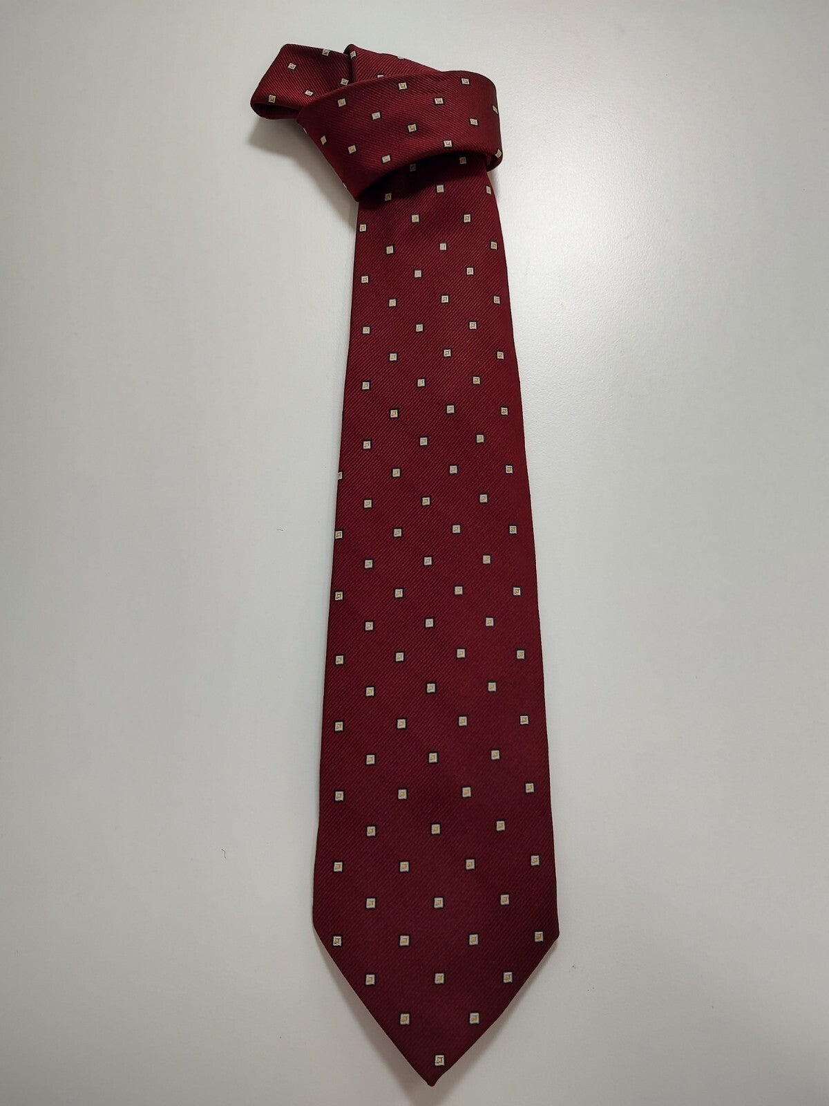 ANDREA CONTE 100% SILK TIE SETA CRAVATTA NECKTIE MADE ITALY CLASSIC SELF TIPPED