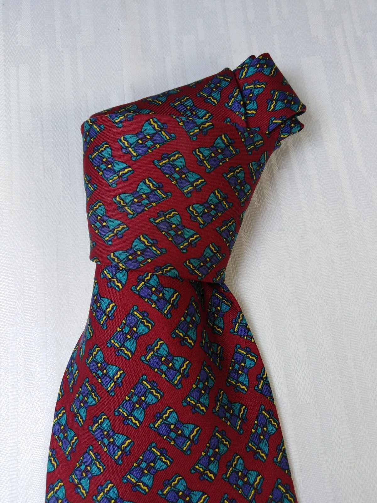 BARTON 100% SILK TIE SETA CRAVATTA NECKTIE ITALY VINTAGE CLASSIC