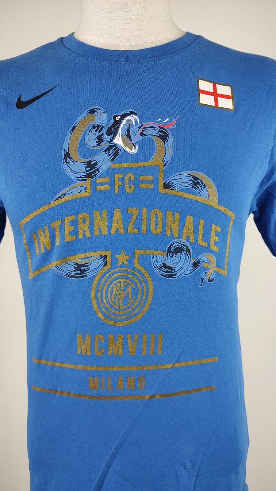 NIKE INTER MAGLIA CALCIO UOMO TG S MAN T-SHIRT CASUAL VINTAGE