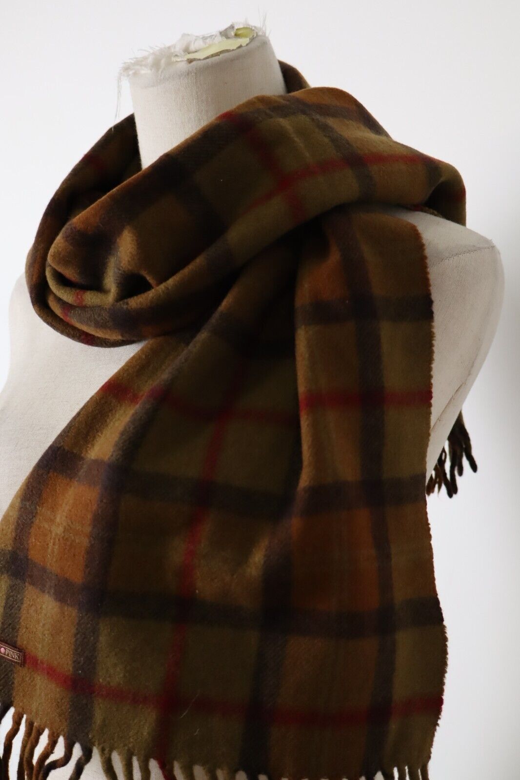 THINK PINK SCIARPA LANA UOMO DONNA UNISEX WOMAN MAN VINTAGE CASUAL SCARF