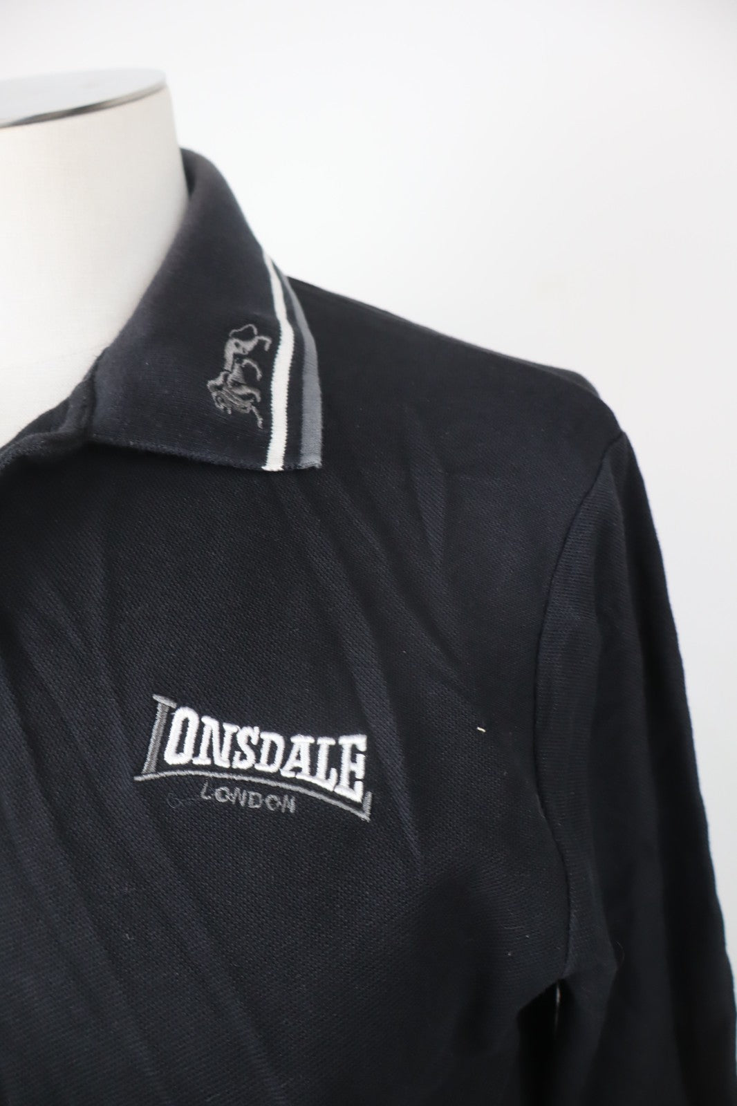 LONSDALE MAGLIA POLO UOMO TG. M MAN SHIRT CASUAL VINTAGE COTONE MANICA LUNGA
