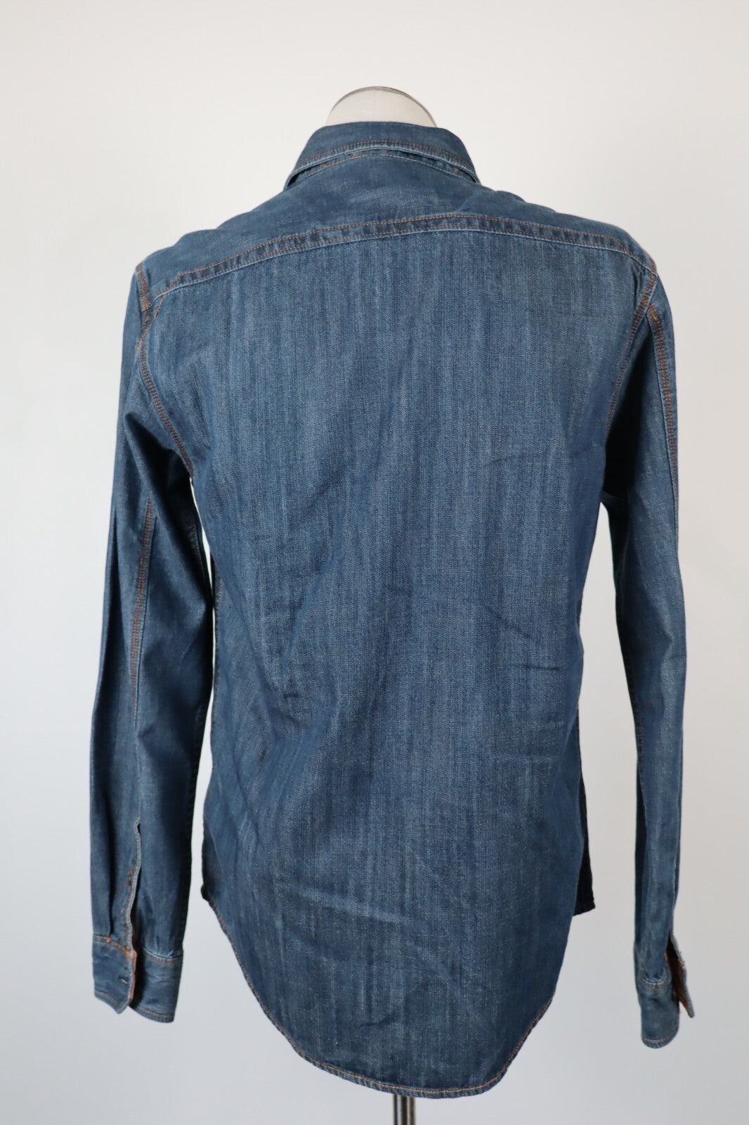 TIMBERLAND CAMICIA UOMO TG. S MAN CASUAL VINTAGE SHIRT COTONE JEANS DENIM