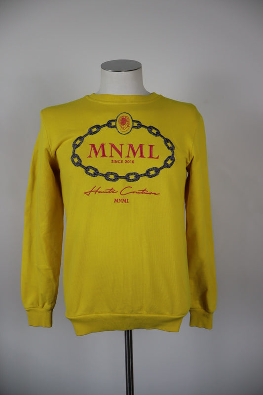 MINIMAL MNML COUTURE FELPA MAGLIA UOMO  S MAN SWEATSHIRT CASUAL VINTAGE COTONE