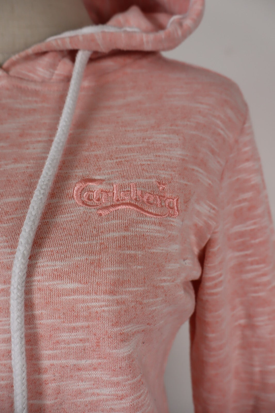 CARLSBERG FELPA CON CAPPUCCIO DONNA Tg S WOMAN CASUAL VINTAGE SPORT SWEATSHIRT