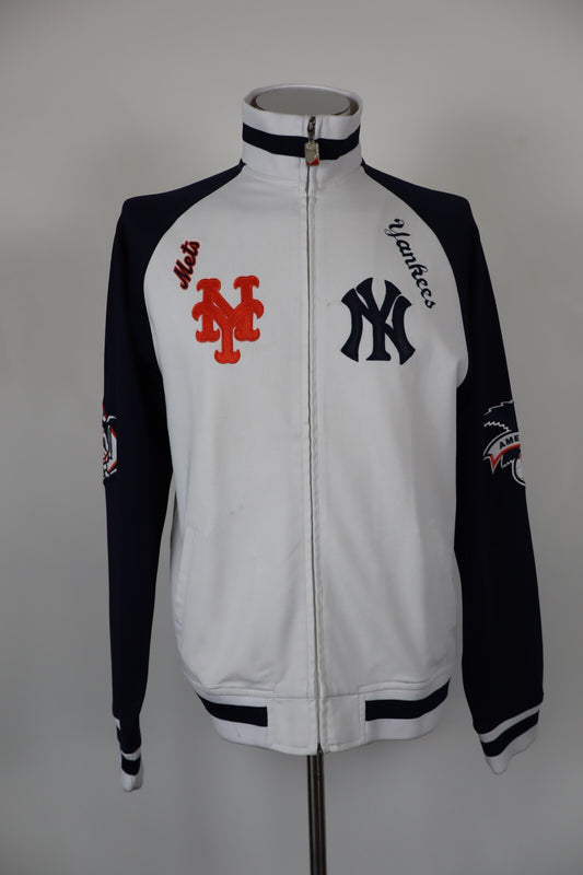 MAJESTIC NY YANKEES METS BATTLE FELPA UOMO Tg L MAN  VINTAGE SPORT  BASEBALL