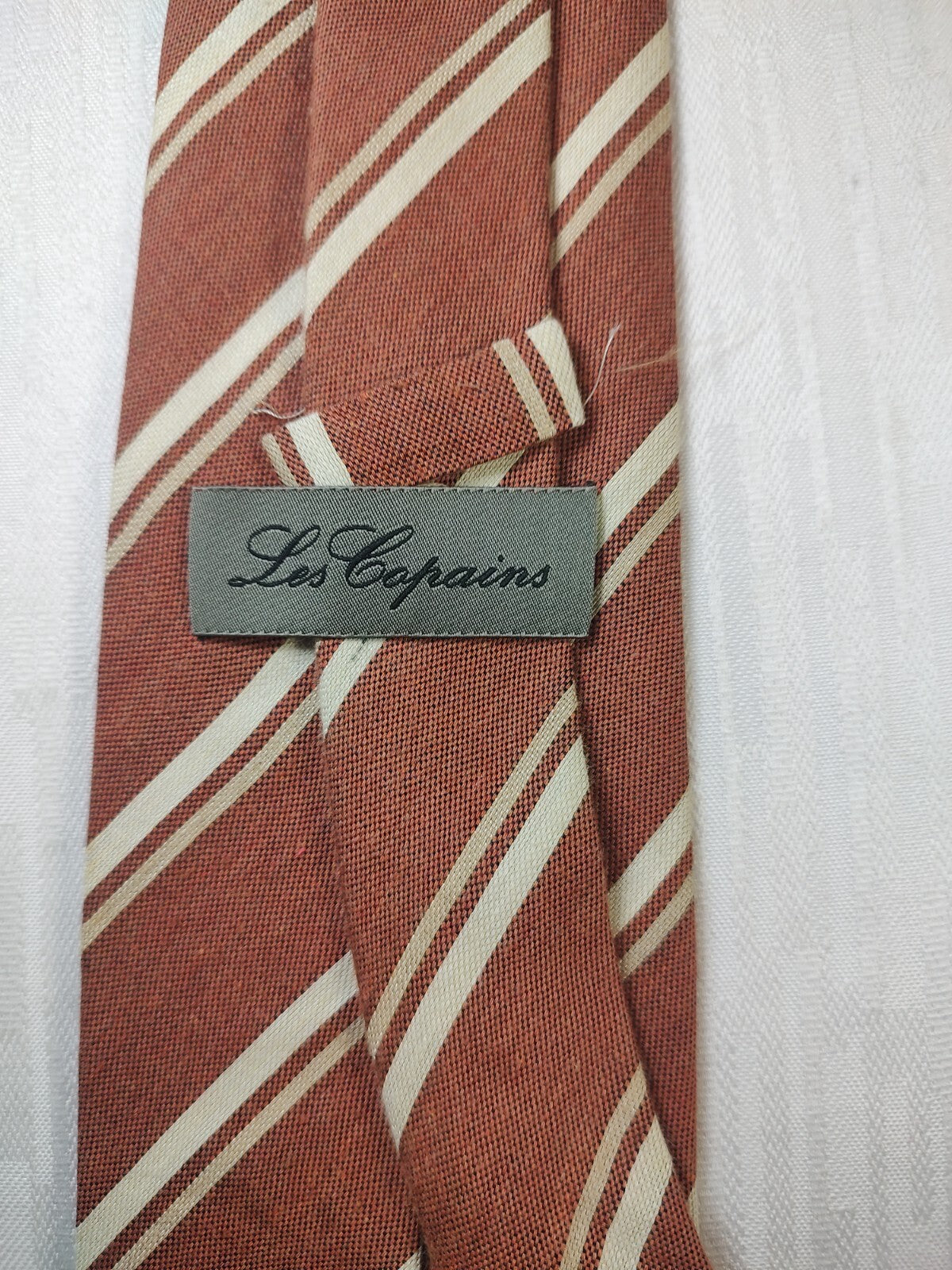 LES COPAINS COTONE SILK TIE SETA CRAVATTA NECKTIE MADE IN ITALY CLASSIC