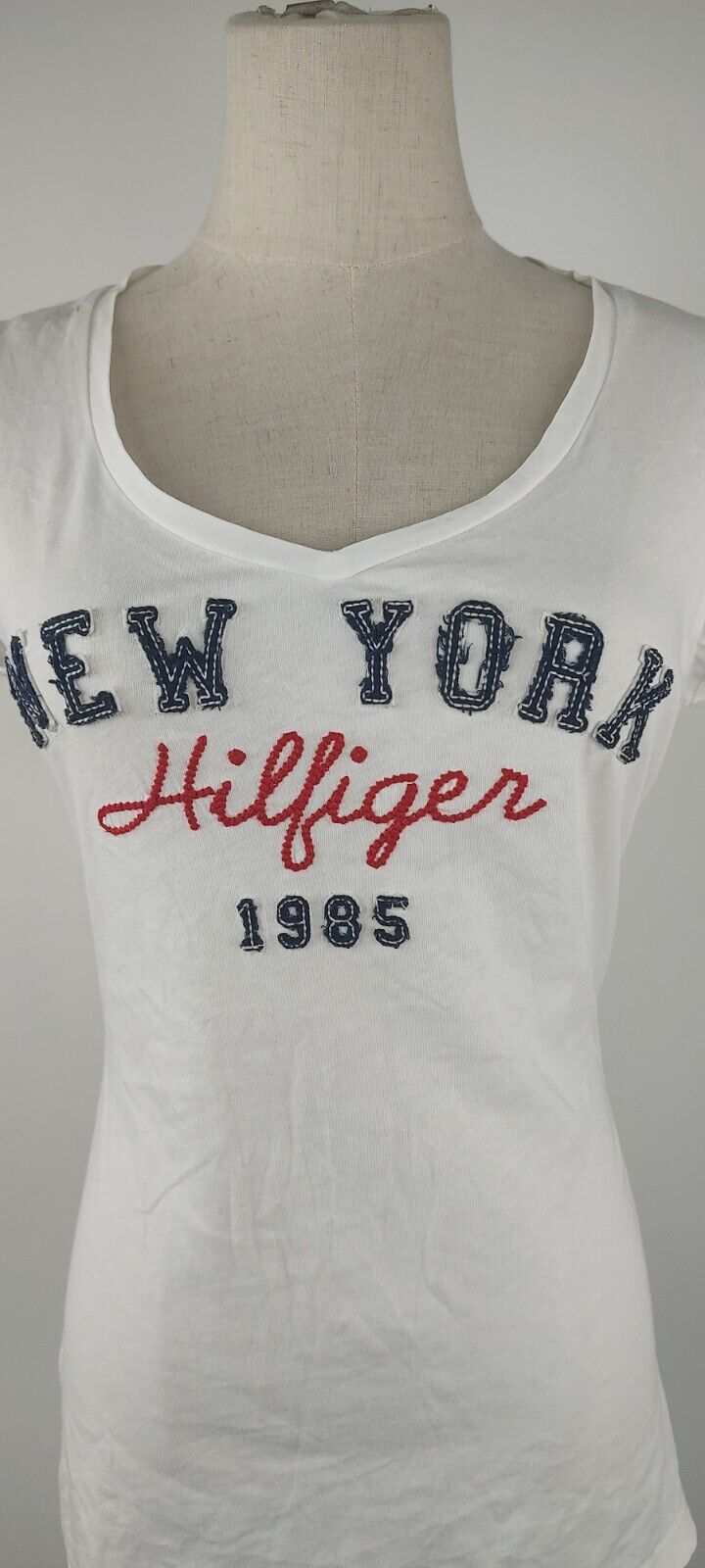 TOMMY HILFIGER MAGLIA DONNA TG. S WOMAN CASUAL VINTAGE T-SHIRT COTONE