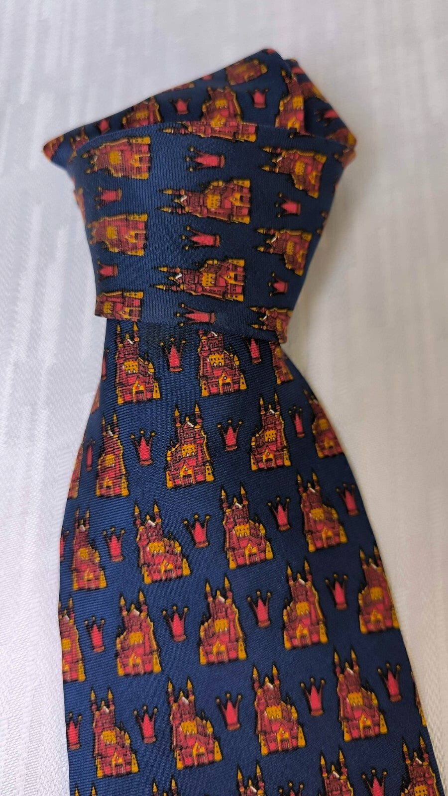 LONG CHAMP 100%  SILK TIE SETA CRAVATTA UOMO NECKTIE MADE IN ITALY VINTAGE
