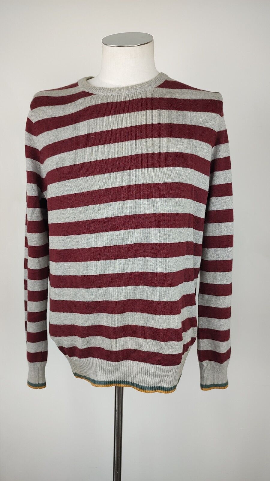 TOMMY HILFIGER  MAGLIONE COTONE VINTAGE UOMO Tg. L MAN SWEATER CASUAL