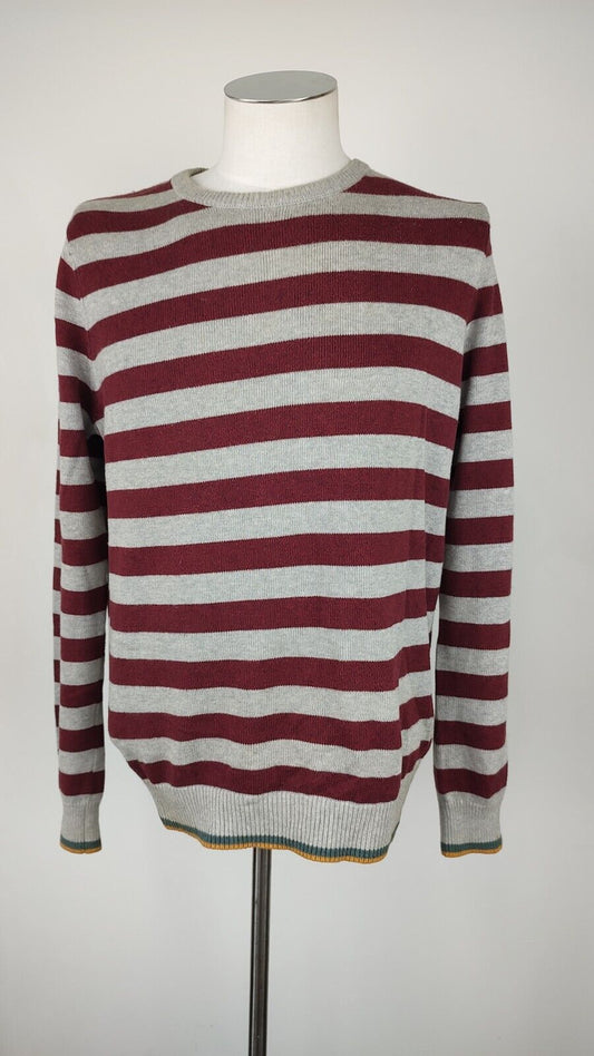 TOMMY HILFIGER  MAGLIONE COTONE VINTAGE UOMO Tg. L MAN SWEATER CASUAL