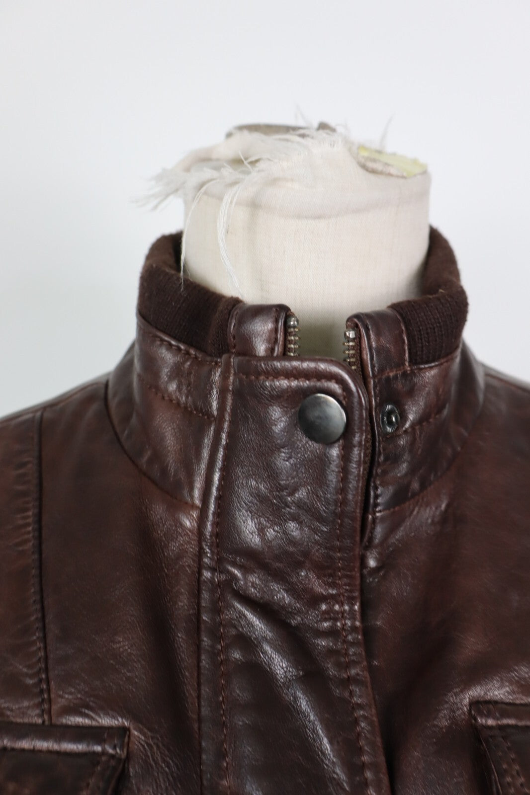 CONBIPEL GIUBBINO GIACCA PELLE DONNA 44 LEATHER WOMAN JACKET CASUAL VINTAGE
