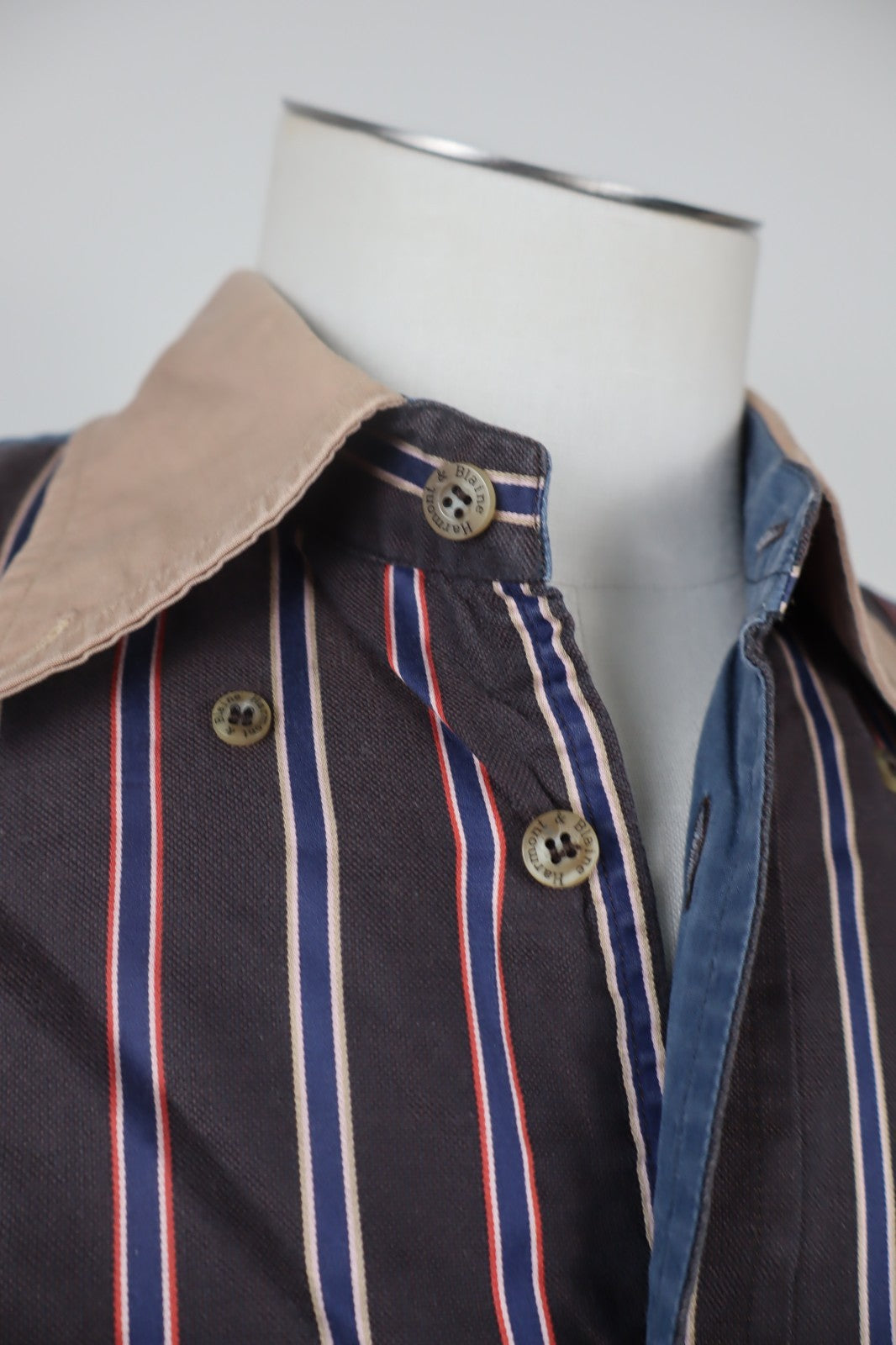 HARMONT & BLAINE CAMICIA COTONE SHIRT UOMO Tg XL MAN VINTAGE CASUAL COTTON LOGO