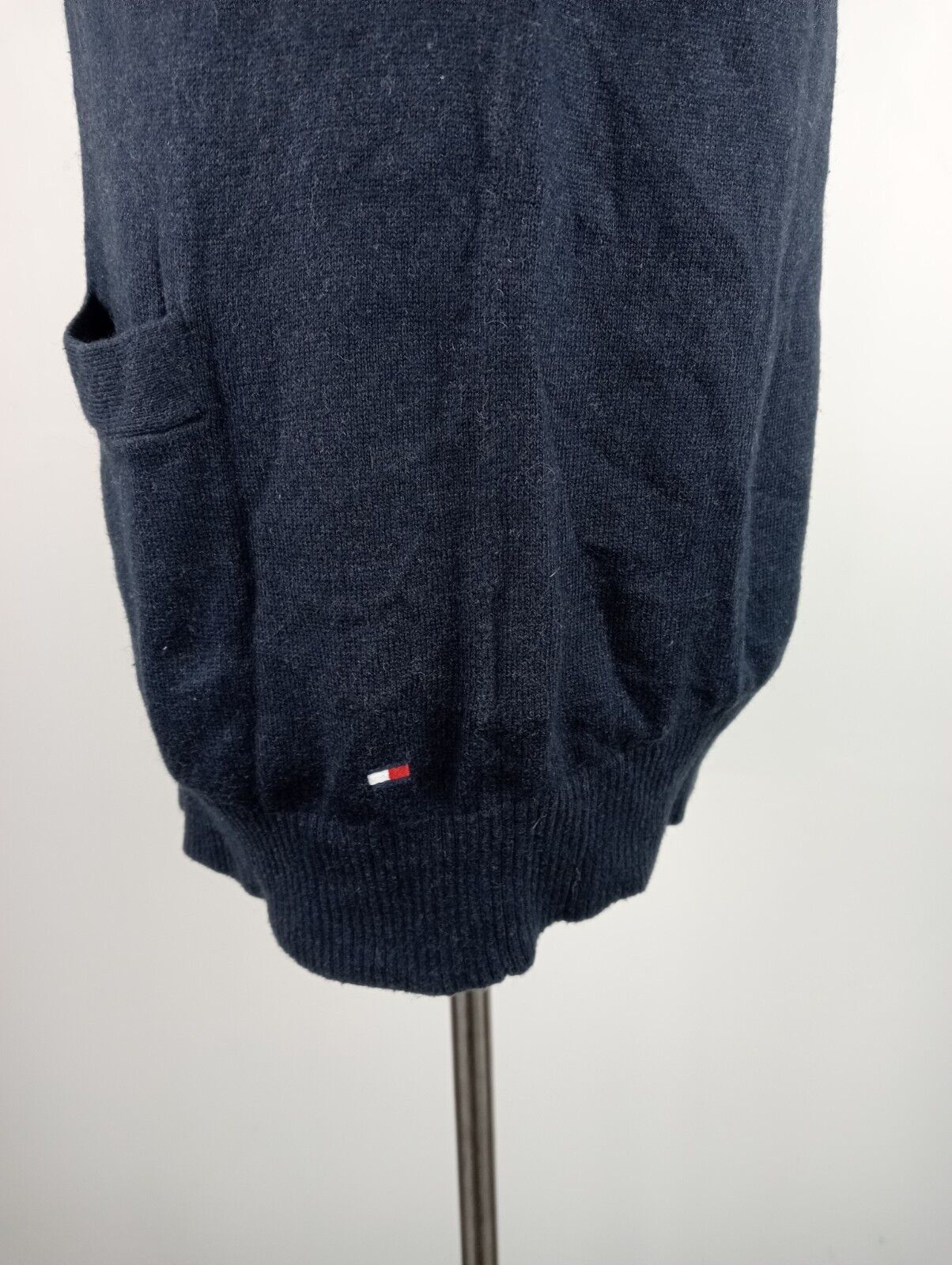 TOMMY HILFIGER MAGLIONE SMANICATO COTONE CASHMERE GILET UOMO TG M SWEATER CASUAL