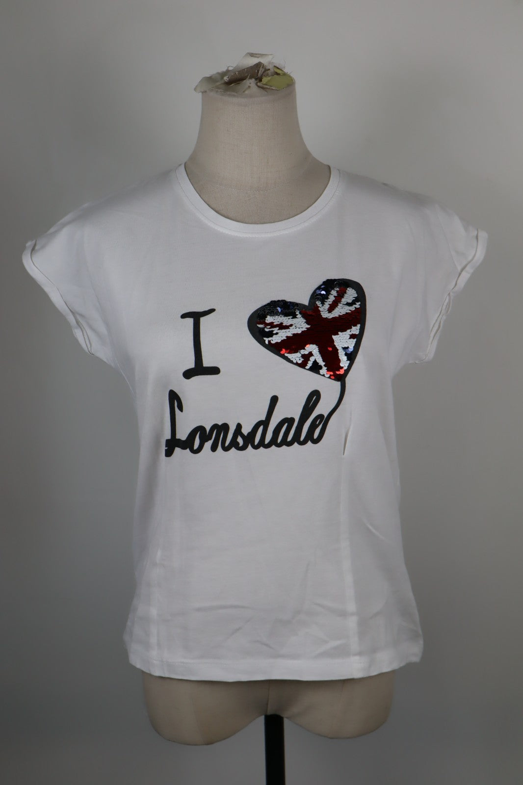 LONSDALE MAGLIA DONNA TG. M WOMAN CASUAL VINTAGE TOP T-SHIRT COTONE
