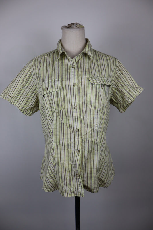 COLUMBIA CAMICIA DONNA TG. L WOMAN SHIRT CASUAL VINTAGE COTONE MANICA CORTA