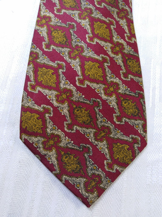 TRUSSARDI 100%  SILK TIE SETA CRAVATTA NECKTIE MADE IN ITALY