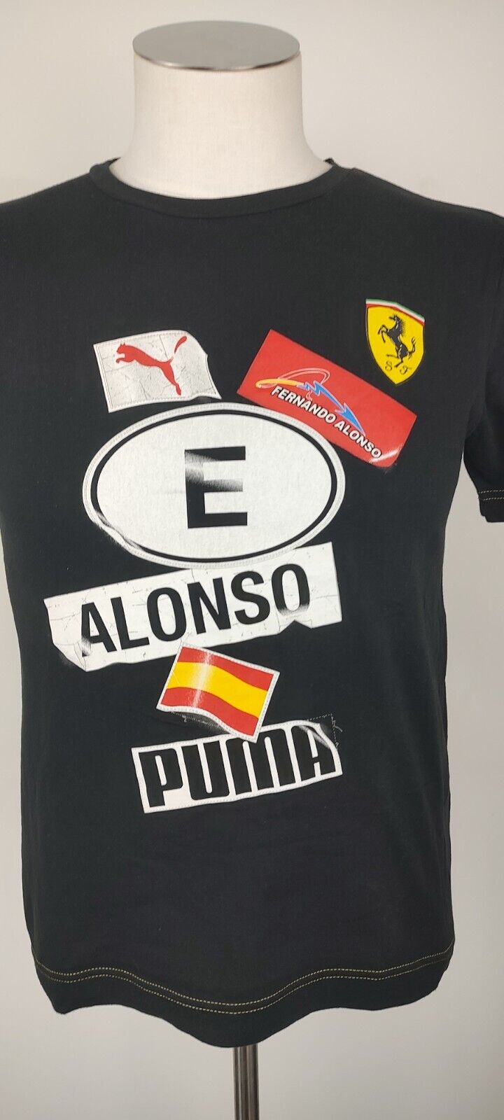 PUMA FERRARI FERNANDO ALONSO MAGLIA UOMO TG XS MAN T-SHIRT SPORT CASUAL VINTAGE