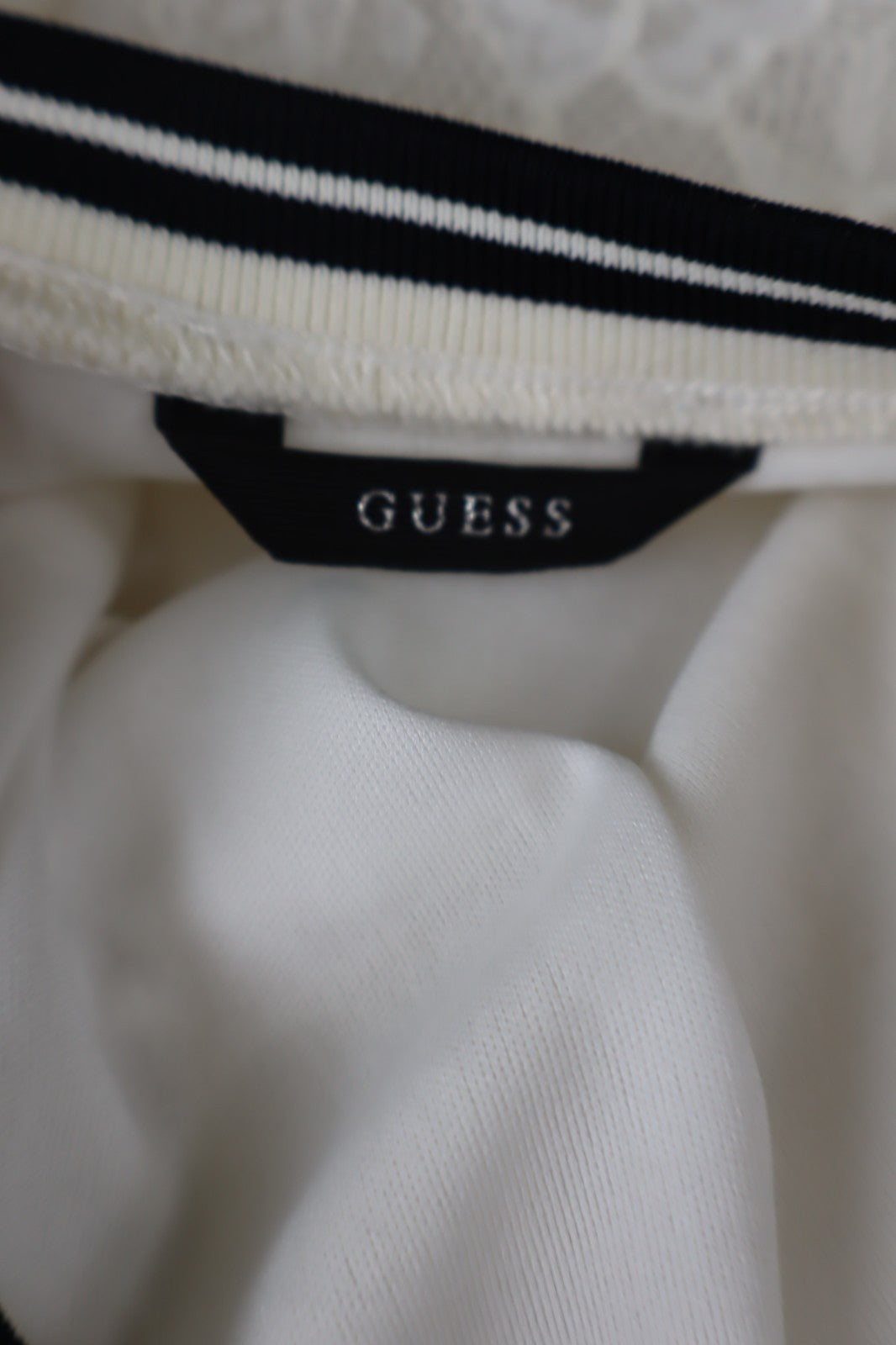 GUESS MAGLIA DONNA TG. S WOMAN CASUAL VINTAGE T-SHIRT TOP IN PIZZO