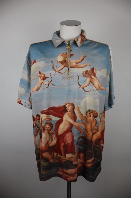 FRWRD MAGLIA CON ZIP UOMO TG XL MAN T-SHIRT CASUAL VINTAGE TRIONFO DI GALATEA