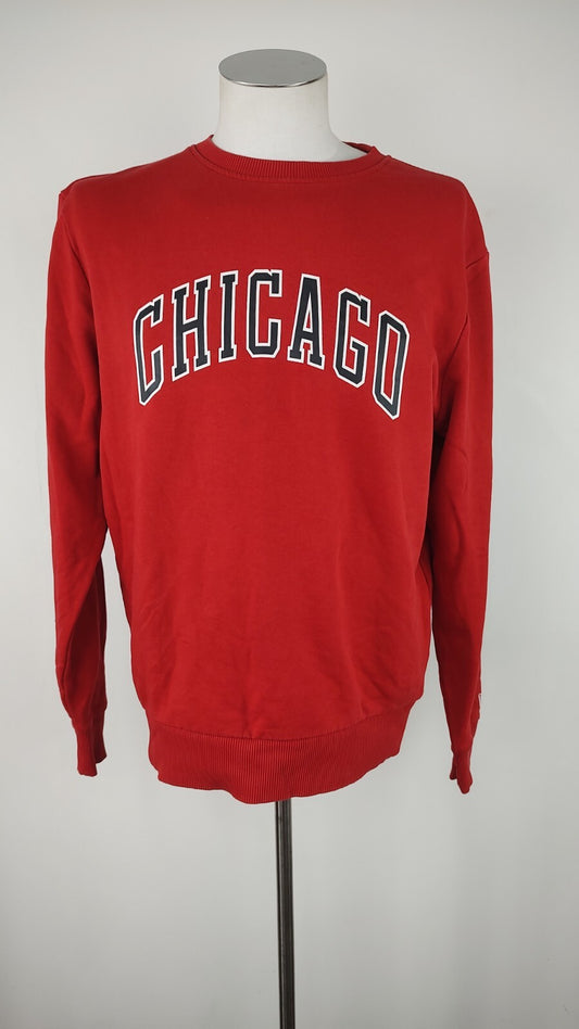 NEW ERA FELPA UOMO Tg L MAN CASUAL VINTAGE SPORT SWEATSHIRT CASUAL NBA BULLS