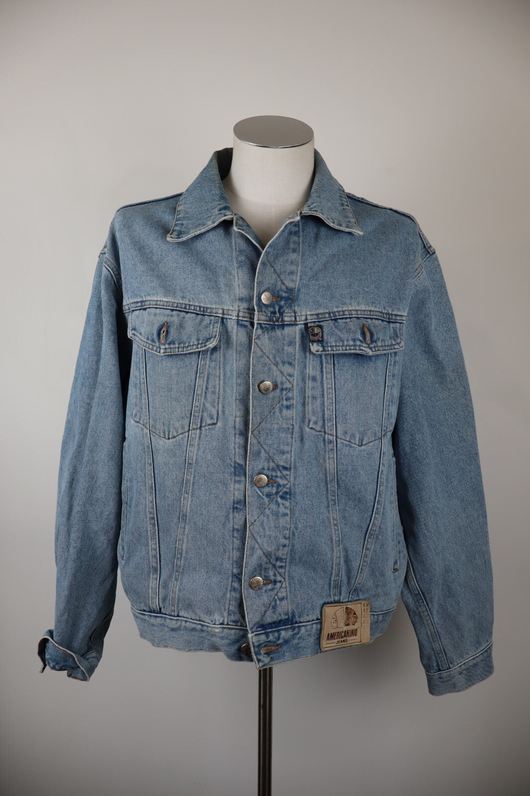 AMERICANINO GIUBBINO GIUBBINO JEANS DENIM UOMO Tg L MAN CASUAL JACKET