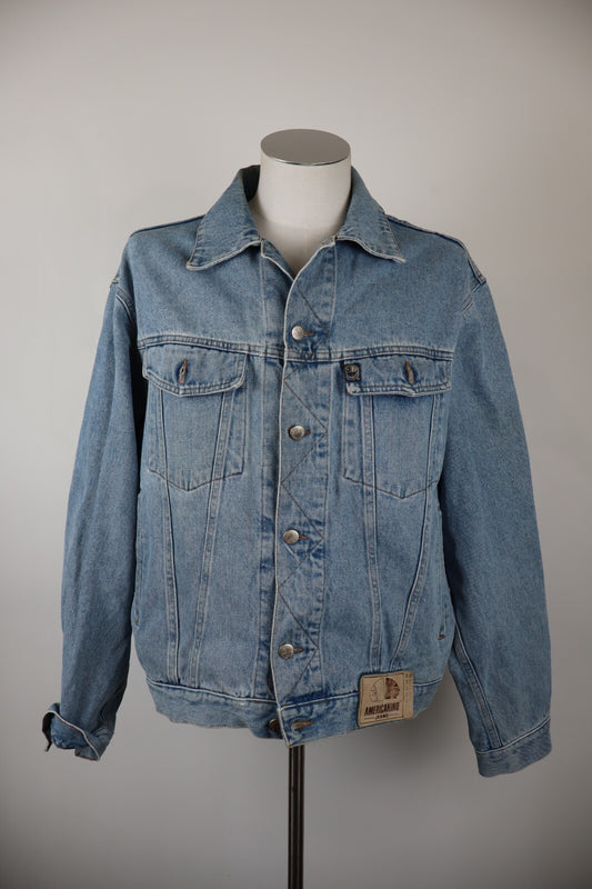 AMERICANINO GIUBBINO GIUBBINO JEANS DENIM UOMO Tg L MAN CASUAL JACKET