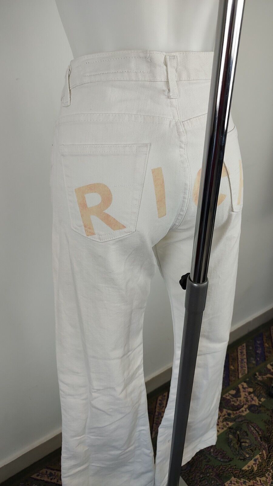 RICHMOND PANTALONE CASUAL DONNA TG. 30 WOMAN VINTAGE PANTS COTONE
